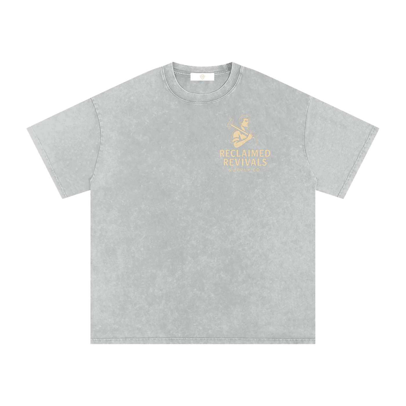 Snow Washed Oversized Cotton T-Shirt