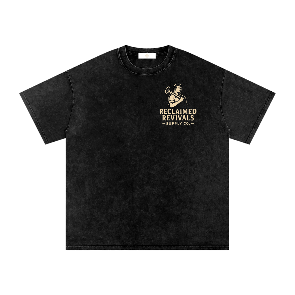 Snow Washed Oversized Cotton T-Shirt