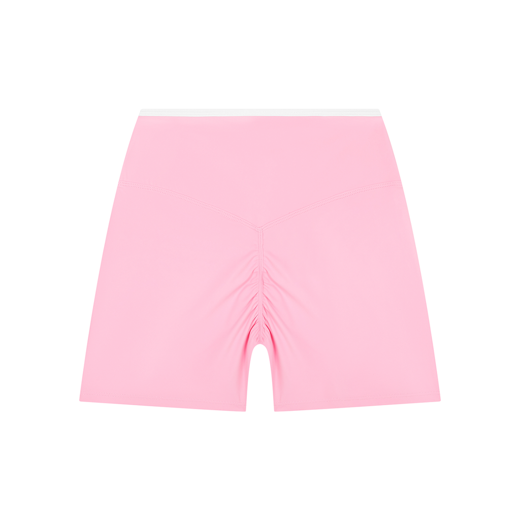 High Rise Block Yoga Shorts