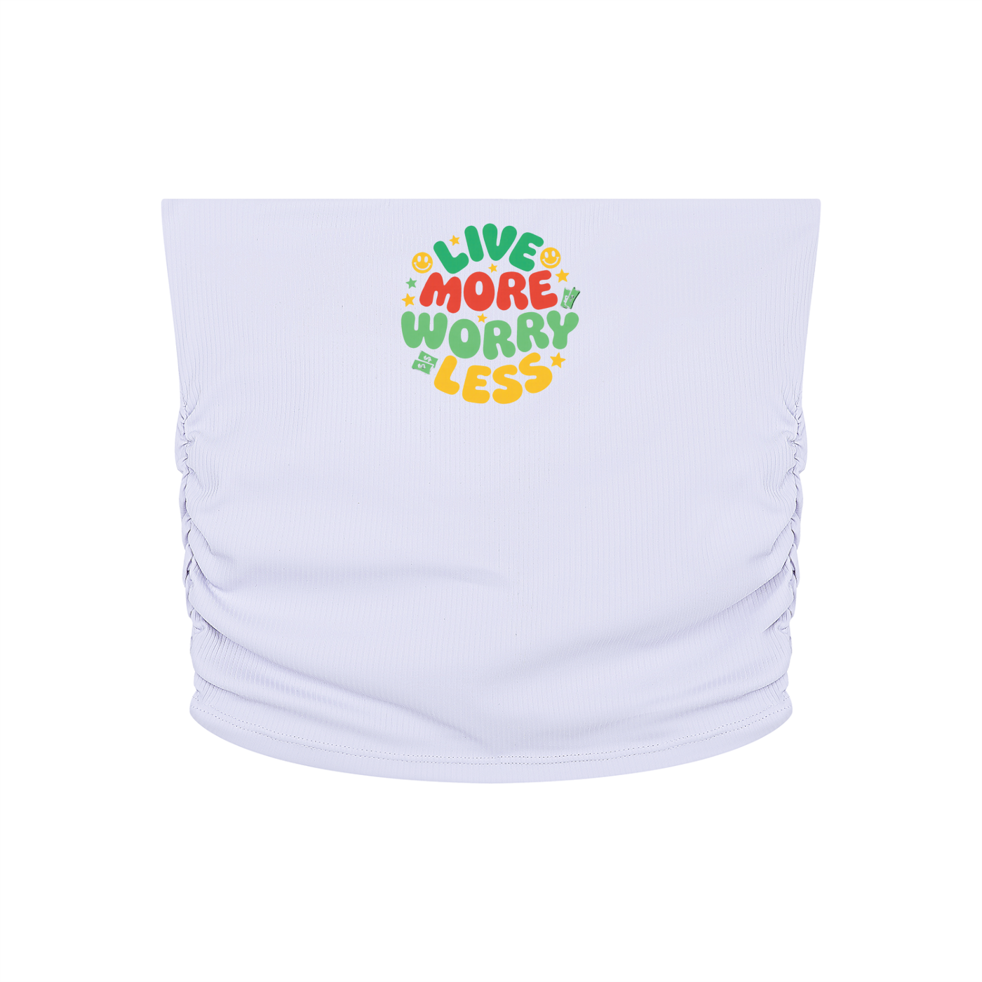 Women’s Ruched Cropped Yoga Tube Top