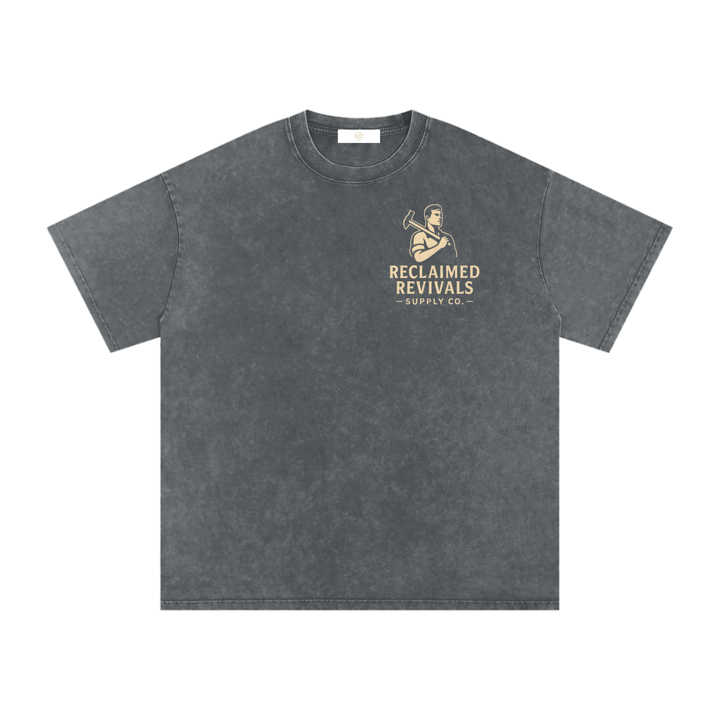Snow Washed Oversized Cotton T-Shirt