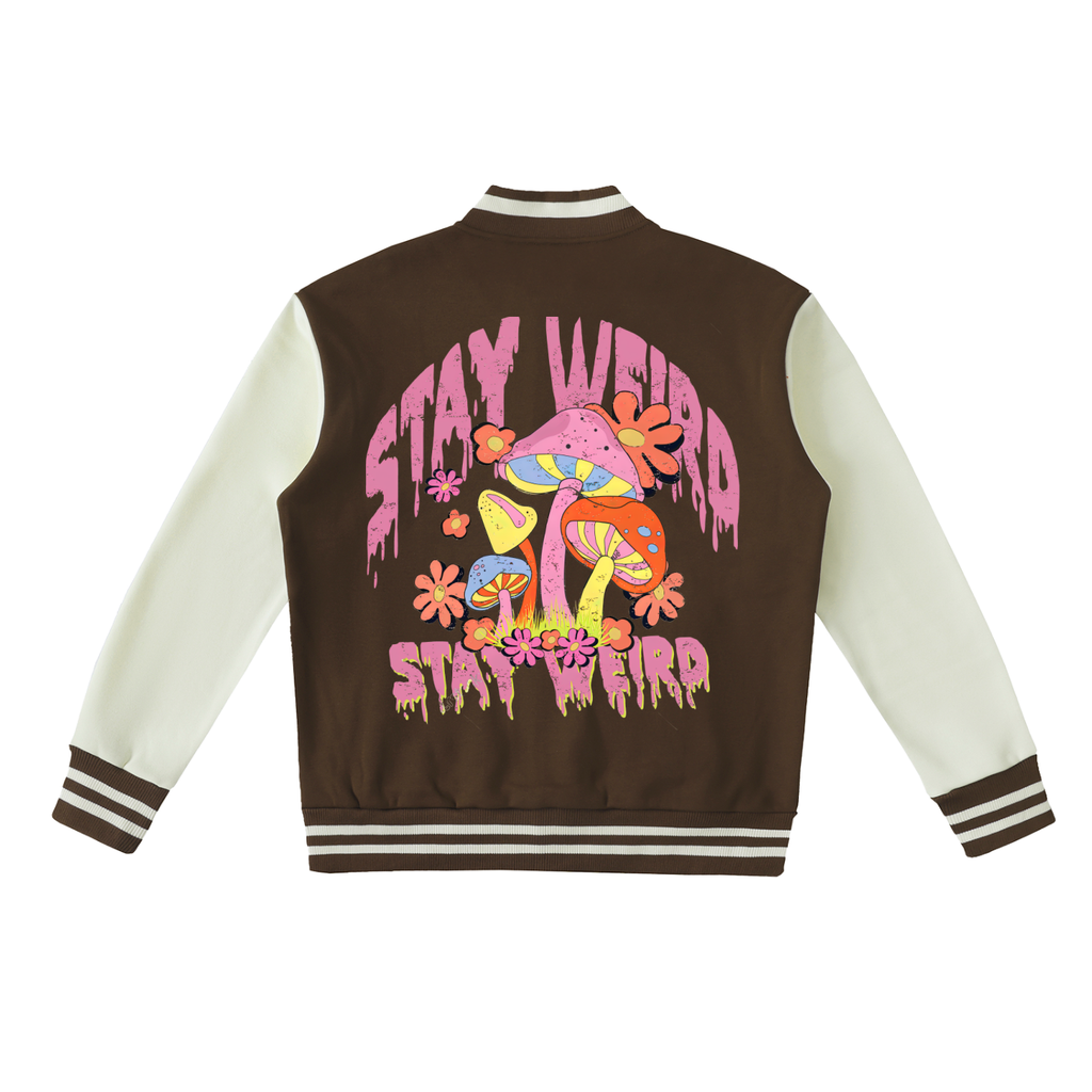 Two-Tone Fleeced Varsity Jacket