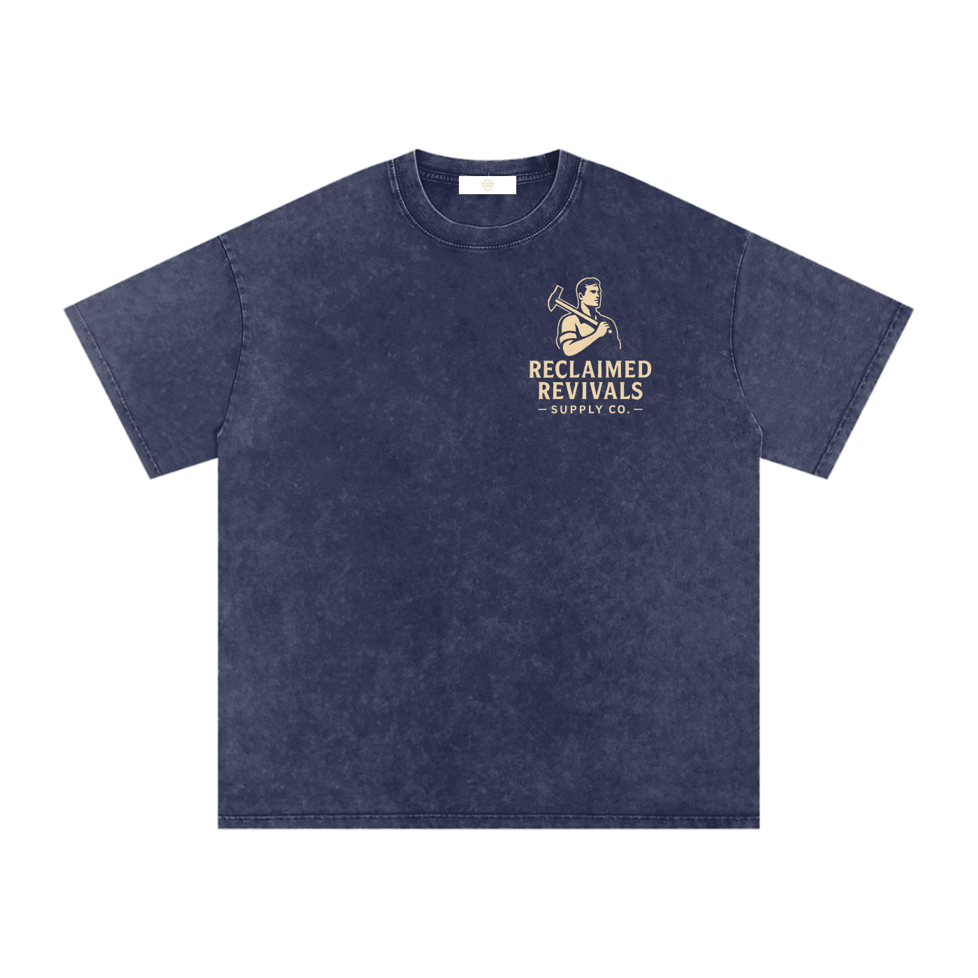 Snow Washed Oversized Cotton T-Shirt