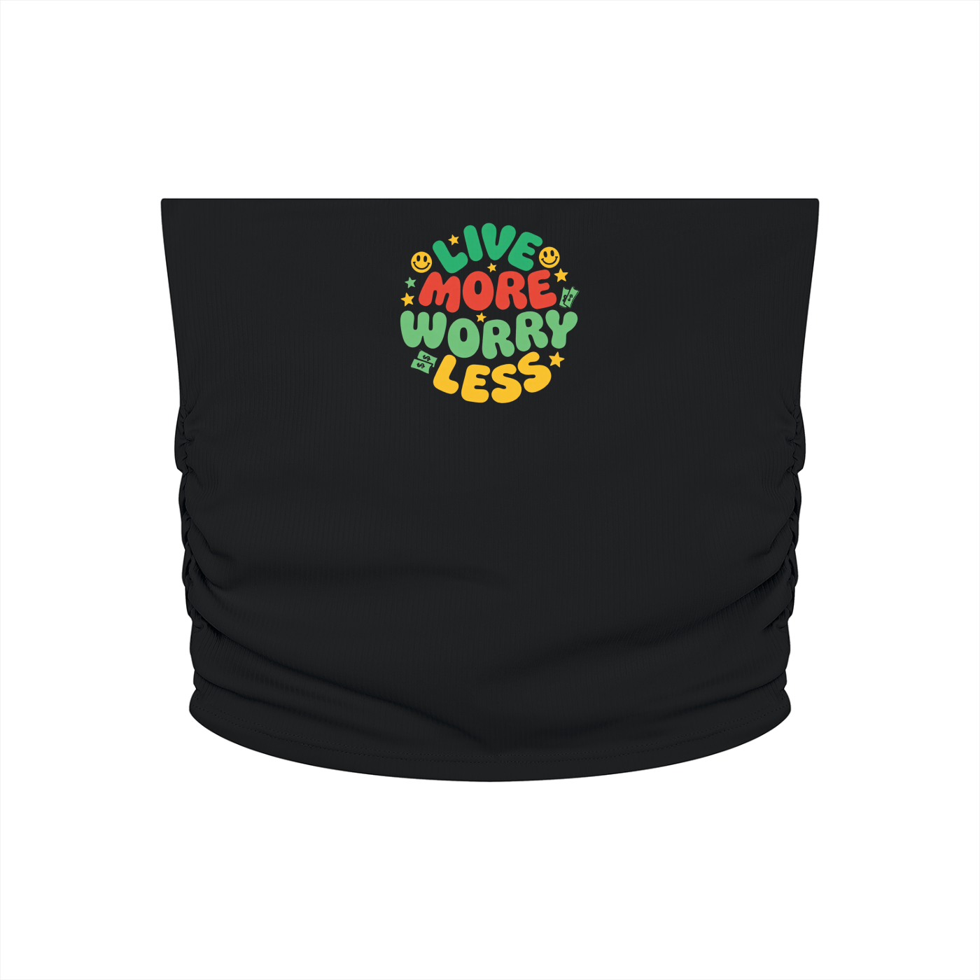 Reclaimed Rucheds Cropped Yoga Tube Top