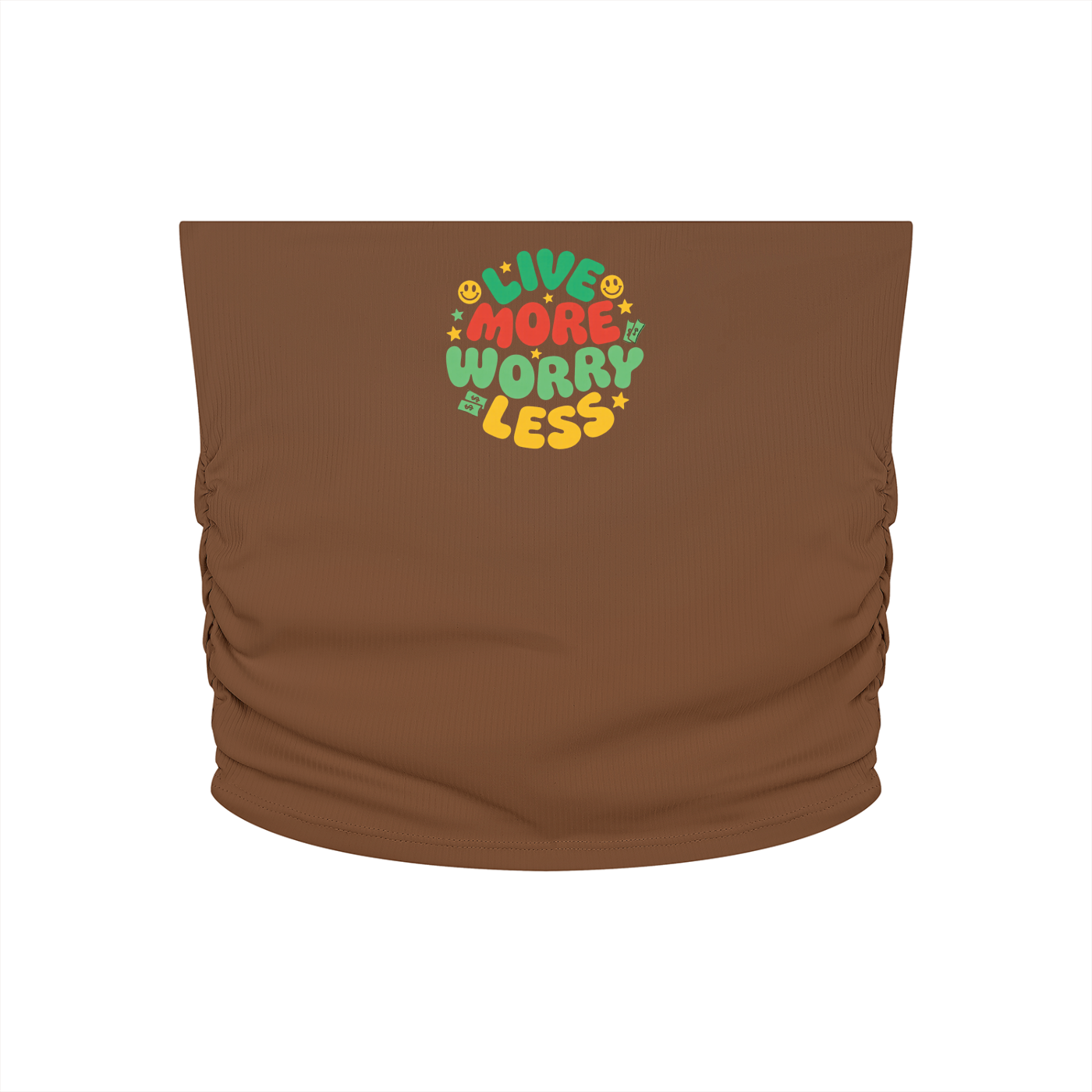Reclaimed Rucheds Cropped Yoga Tube Top