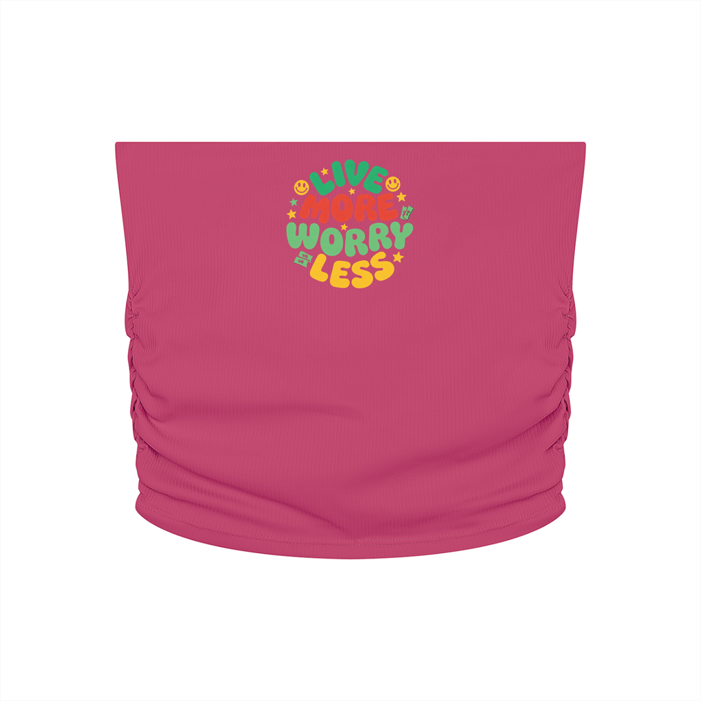 Reclaimed Rucheds Cropped Yoga Tube Top