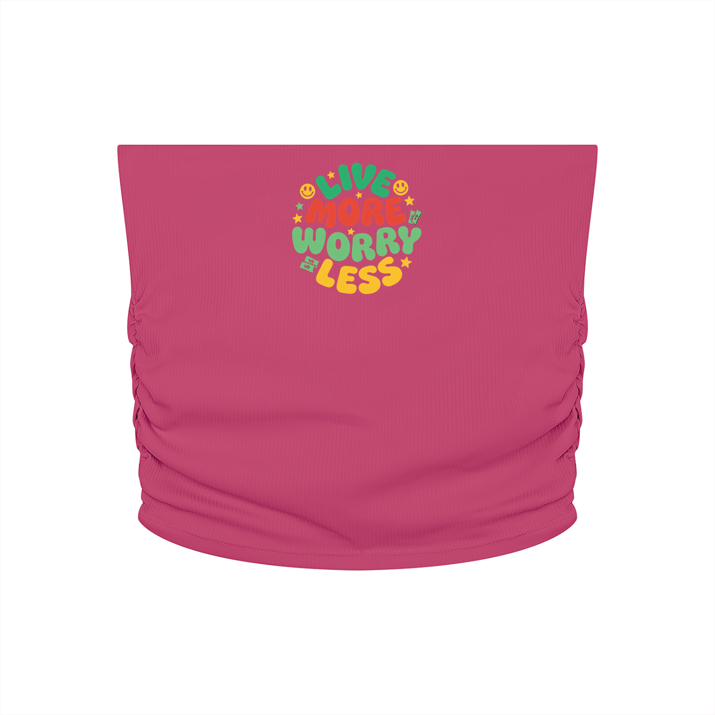 Reclaimed Rucheds Cropped Yoga Tube Top
