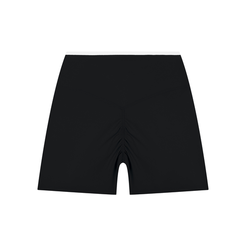 High Rise Block Yoga Shorts