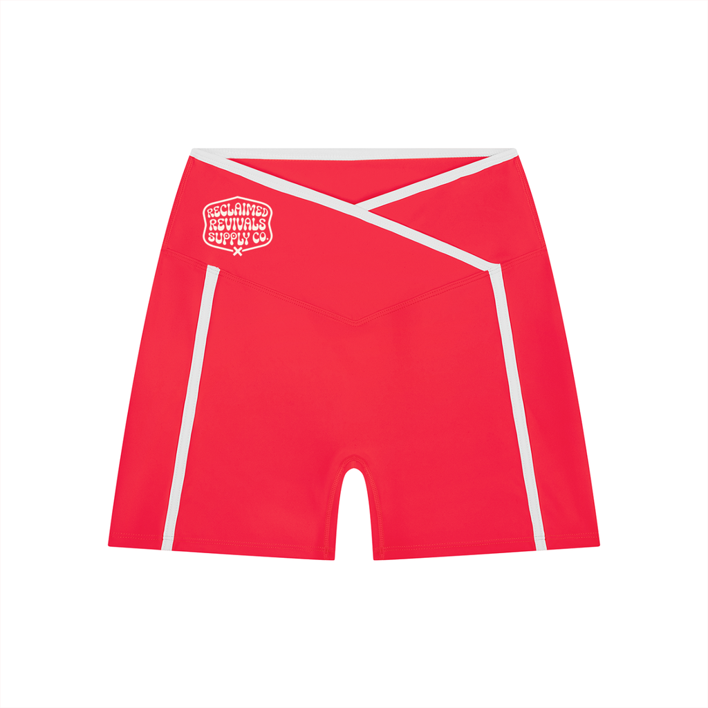High Rise Block Yoga Shorts