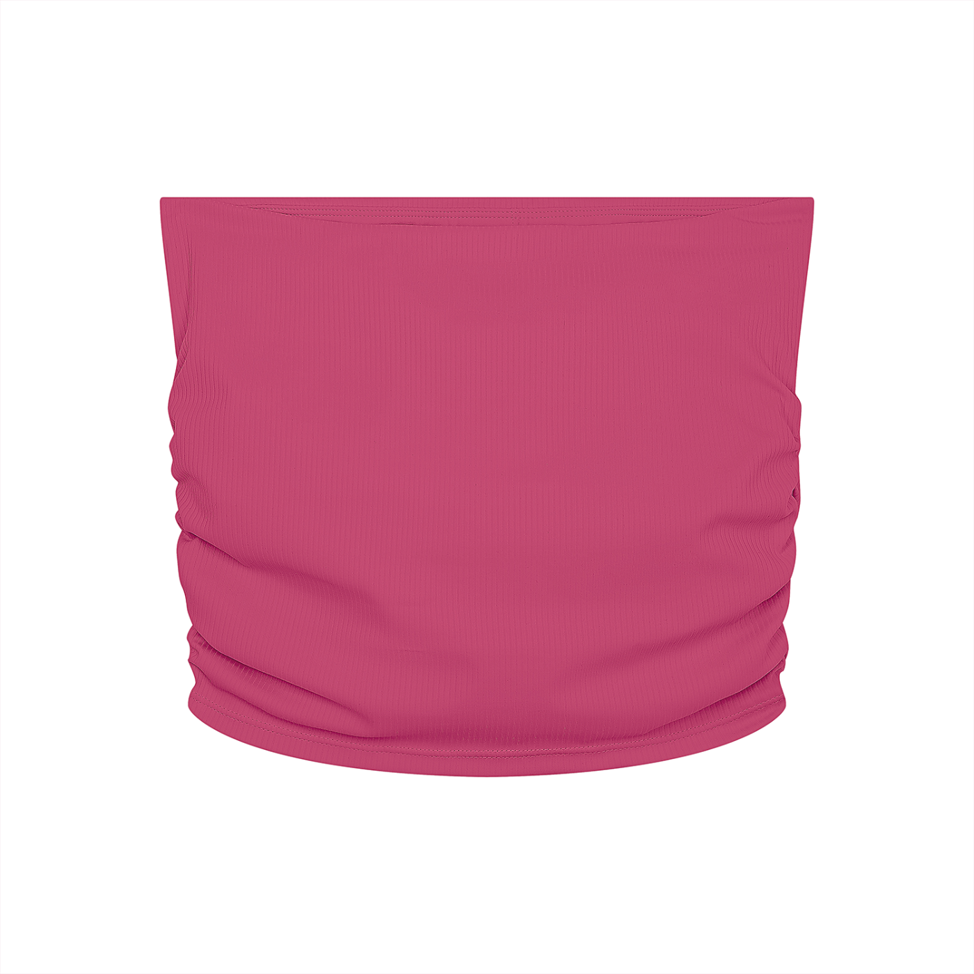 Reclaimed Rucheds Cropped Yoga Tube Top