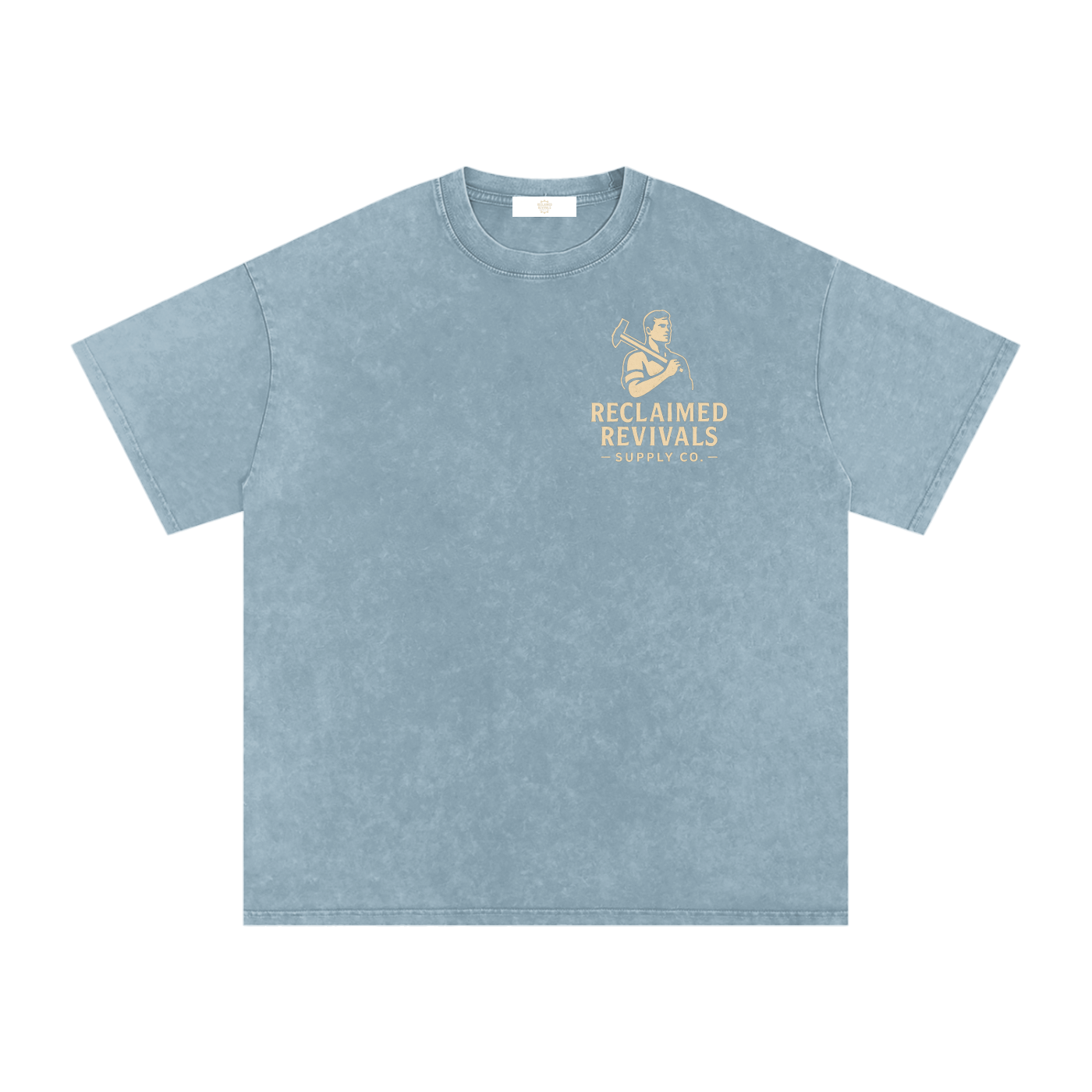 Snow Washed Oversized Cotton T-Shirt