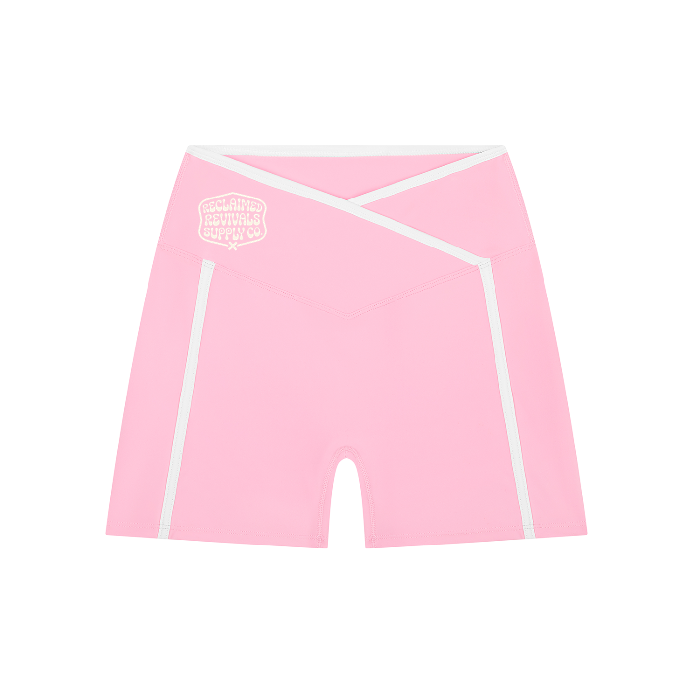 High Rise Block Yoga Shorts