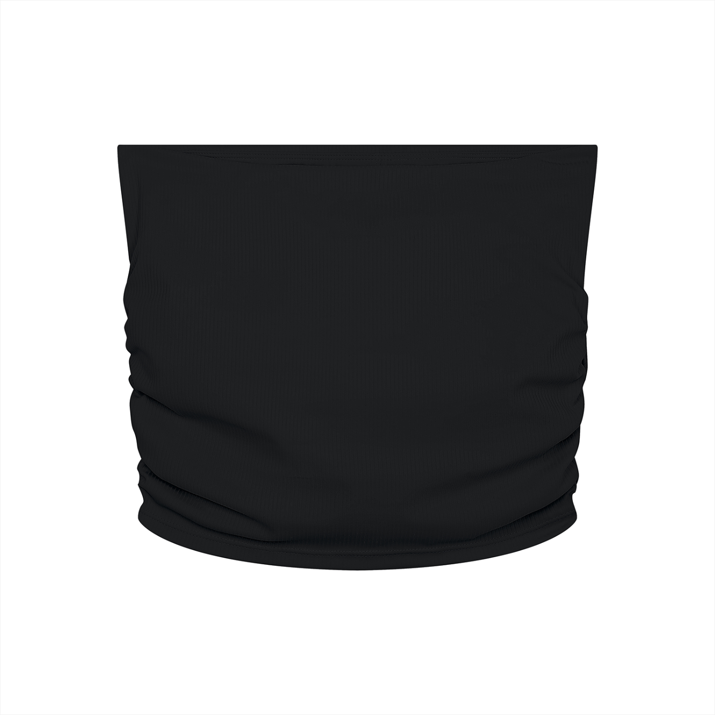 Reclaimed Rucheds Cropped Yoga Tube Top