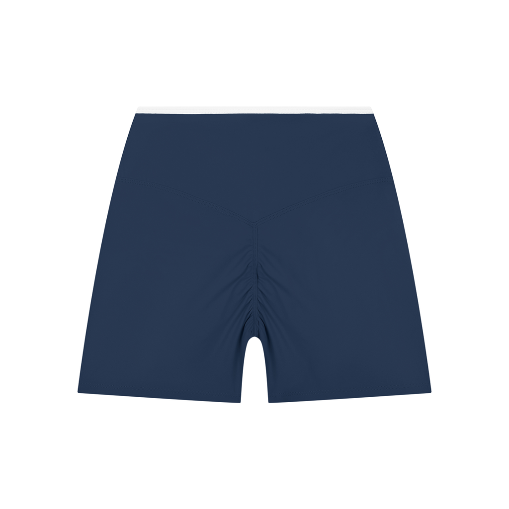 High Rise Block Yoga Shorts