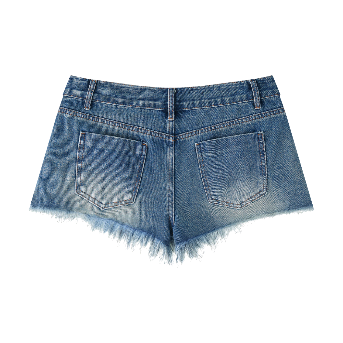 Vintage Raw Hem Revival Denim Shorts