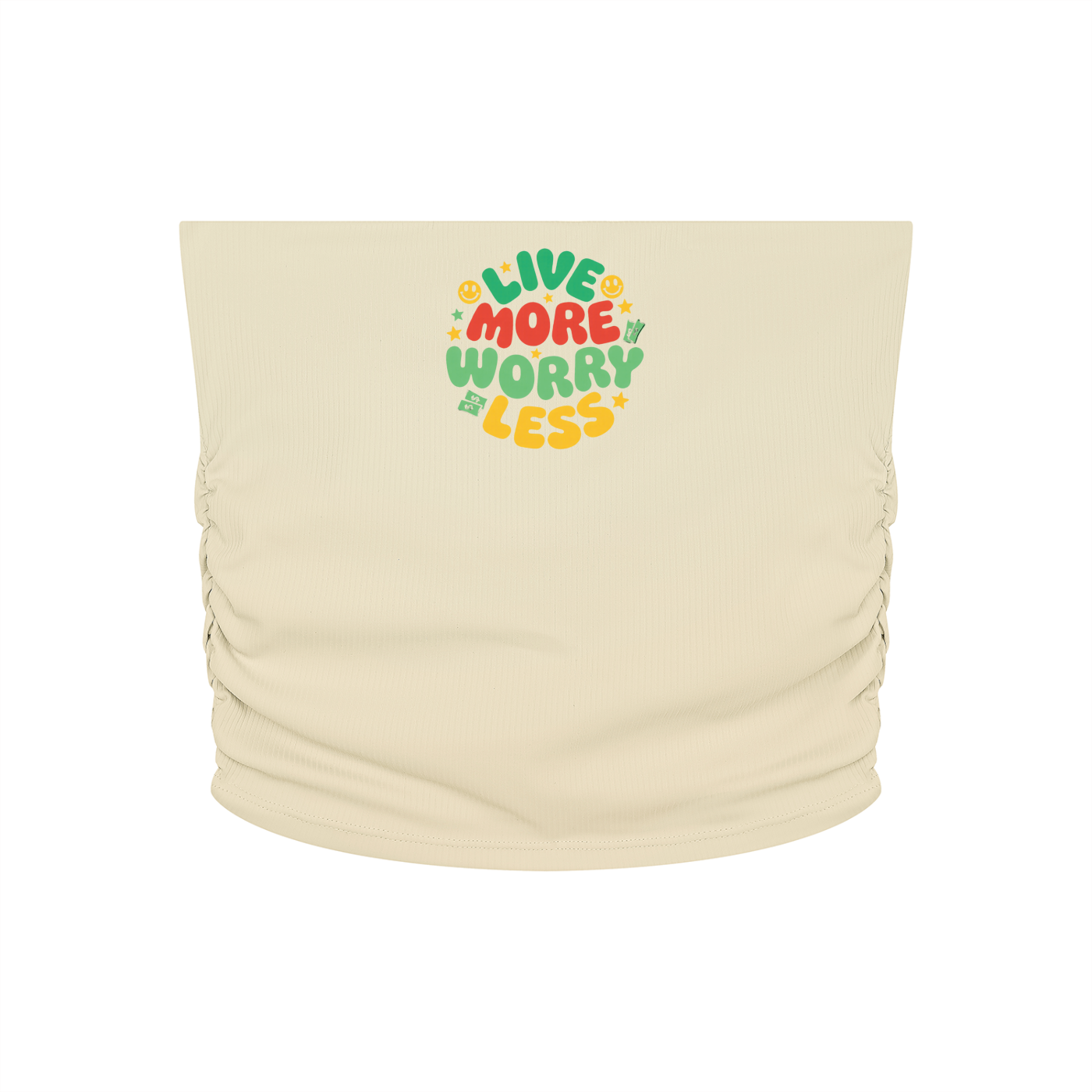 Reclaimed Rucheds Cropped Yoga Tube Top