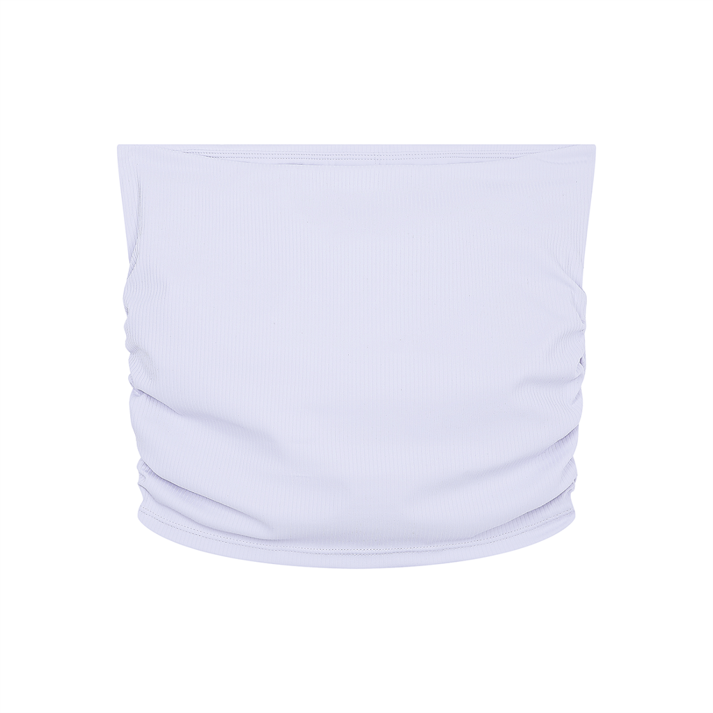 Reclaimed Rucheds Cropped Yoga Tube Top