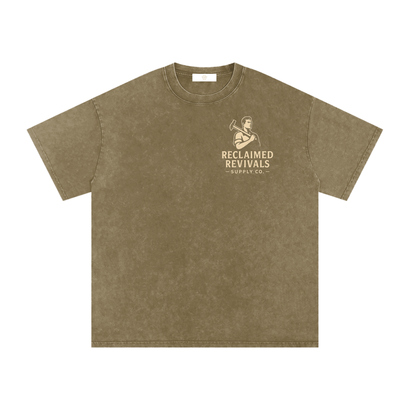 Snow Washed Oversized Cotton T-Shirt
