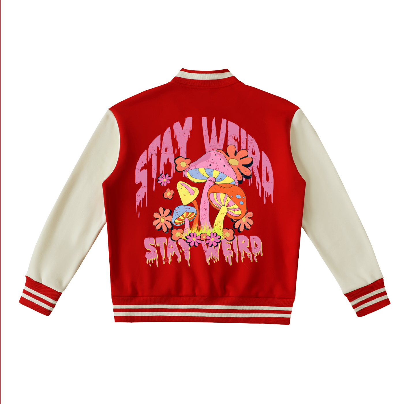 Two-Tone Fleeced Varsity Jacket