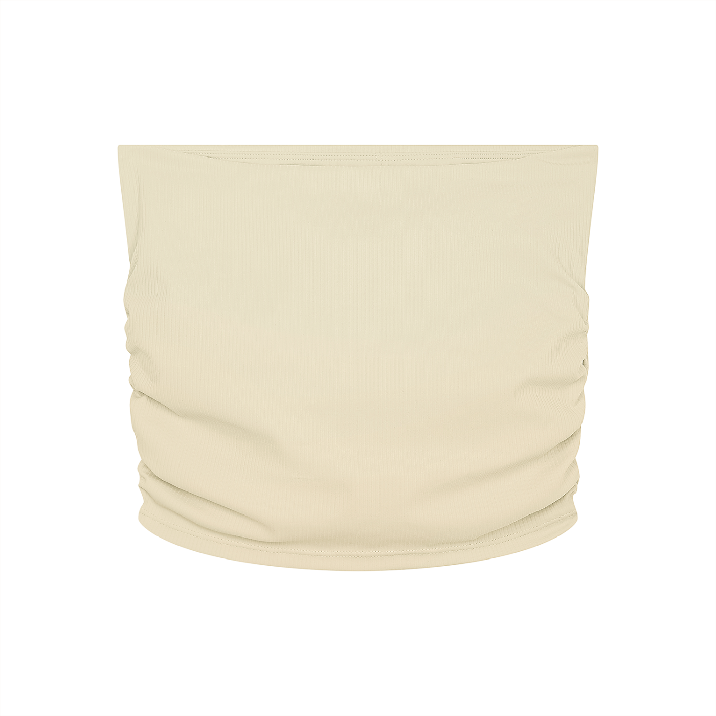 Reclaimed Rucheds Cropped Yoga Tube Top