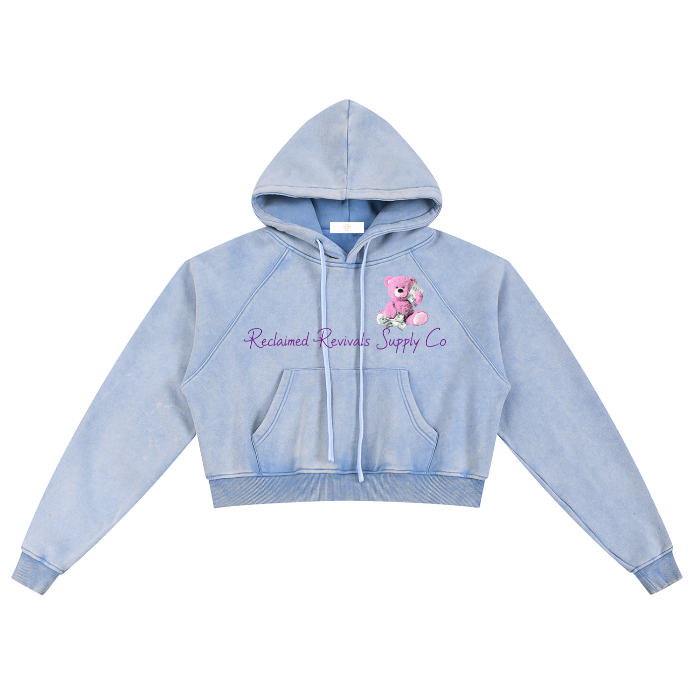 Snow Washed Cropped Hoodie