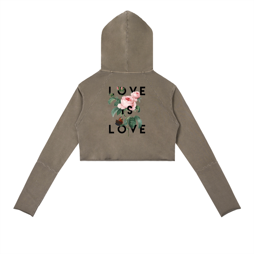 Vintage Washed Raw Edge Hoodie