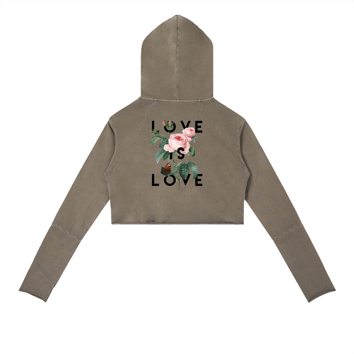 Vintage Washed Raw Edge Hoodie
