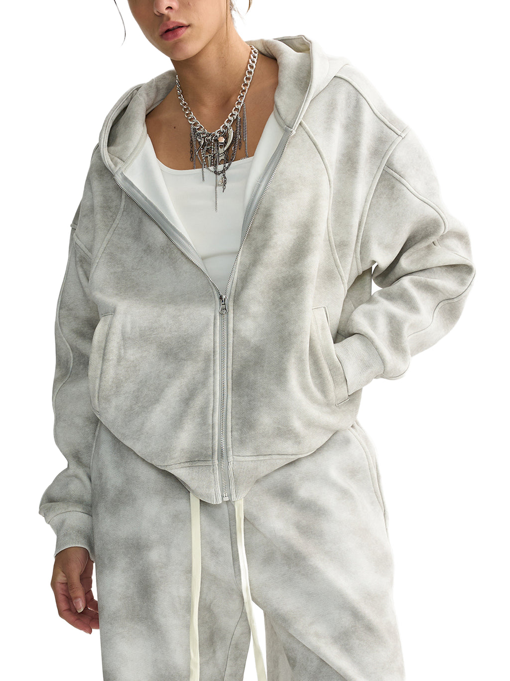 Revival Crest Washed Zip Hoodie