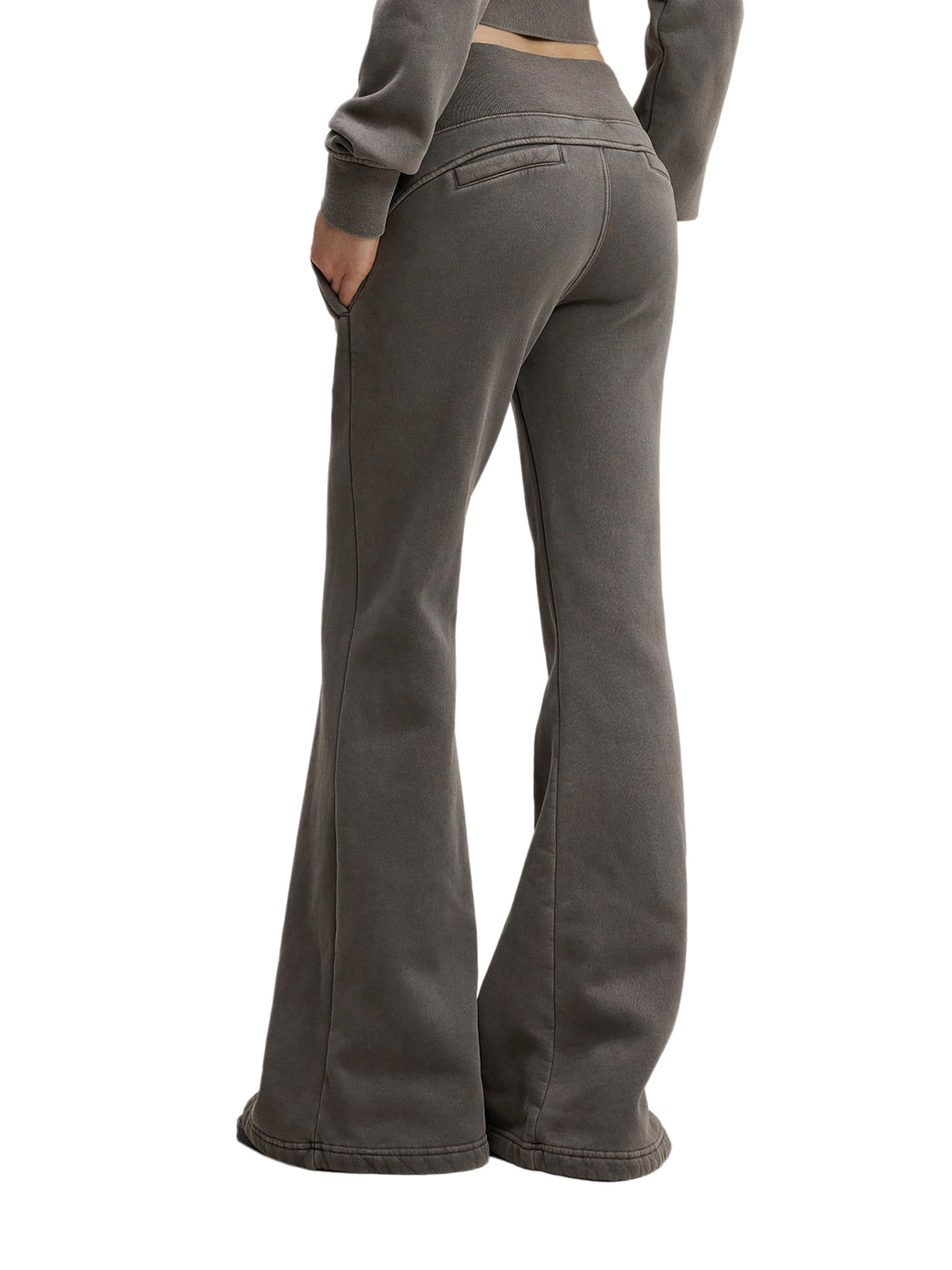 Vintage Washed Flared Fleece Pants